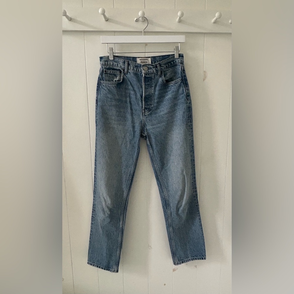 Reformation Cynthia High Rise Straight Jeans